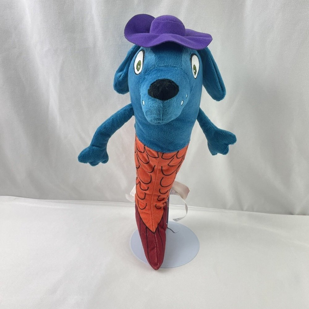 IKEA Sagoskatt Mermaid Dog Plush Multicolor Retired 2021 Stuffed Animal Toy 14"